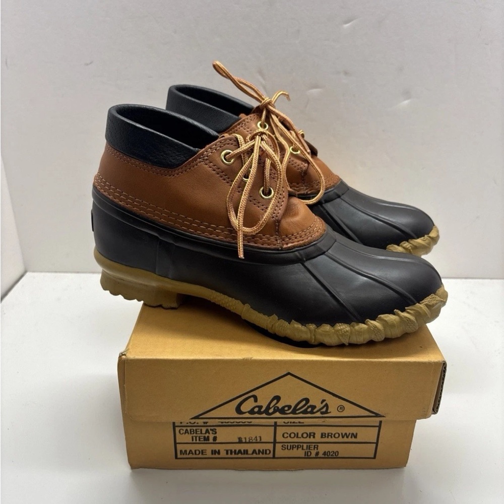 Cabela's Duck Boots Waterproof Leather Rubber Steel Shank